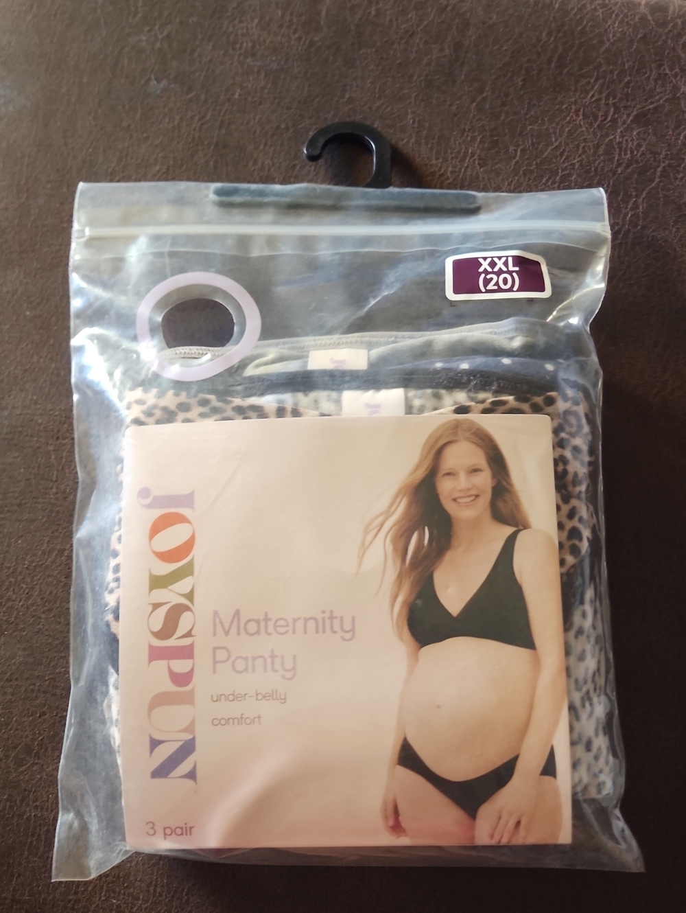 Maternity Panty 3-Pack - Leopard/Black (XXL)